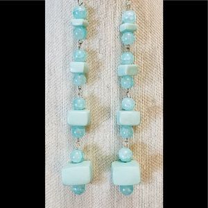 Teal Clay Earrings, Handcrafted by Sue-